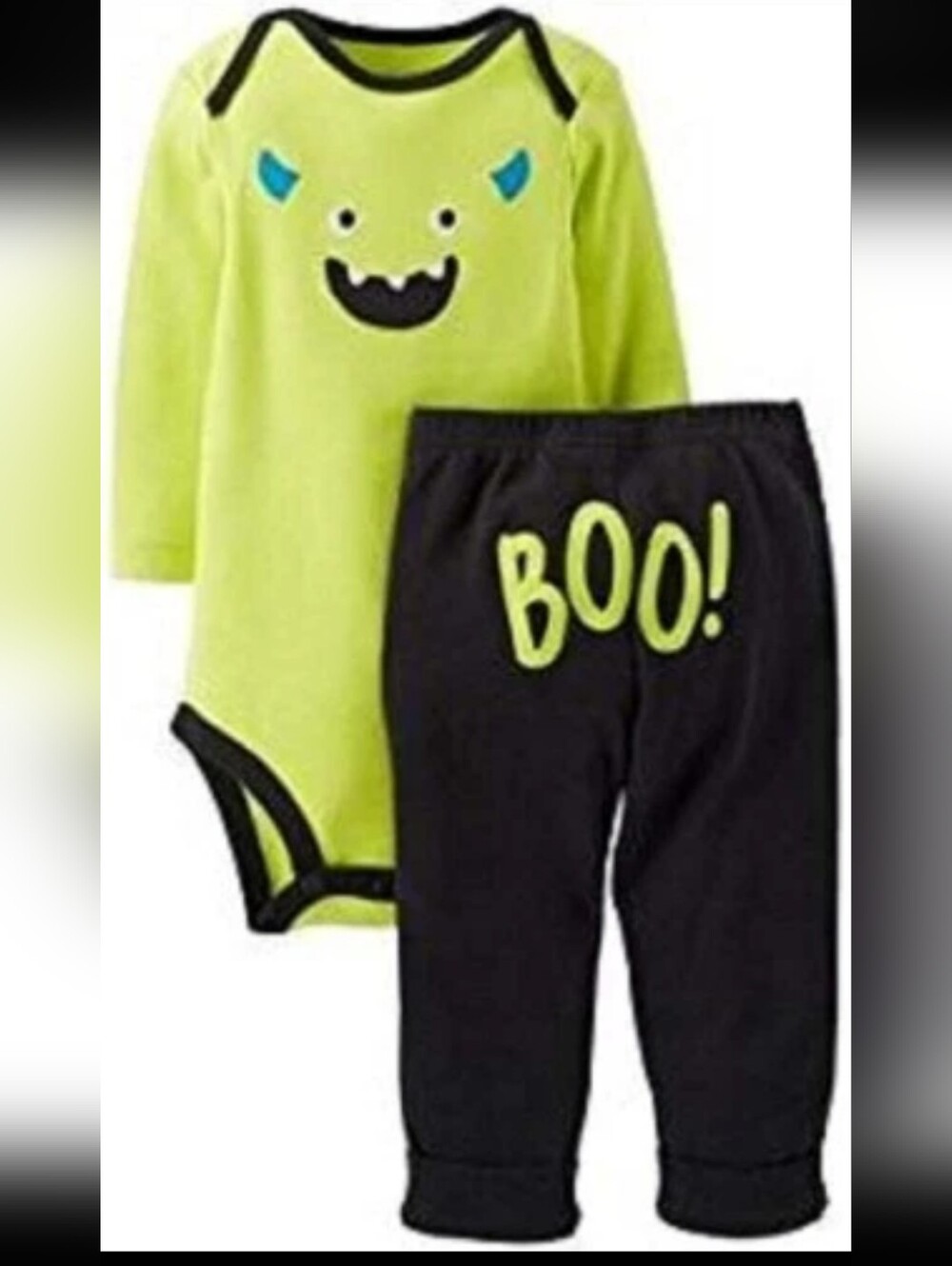 Carter's Just One You Halloween BOO! 2 Pc Outfit. Size 6 Months NWT